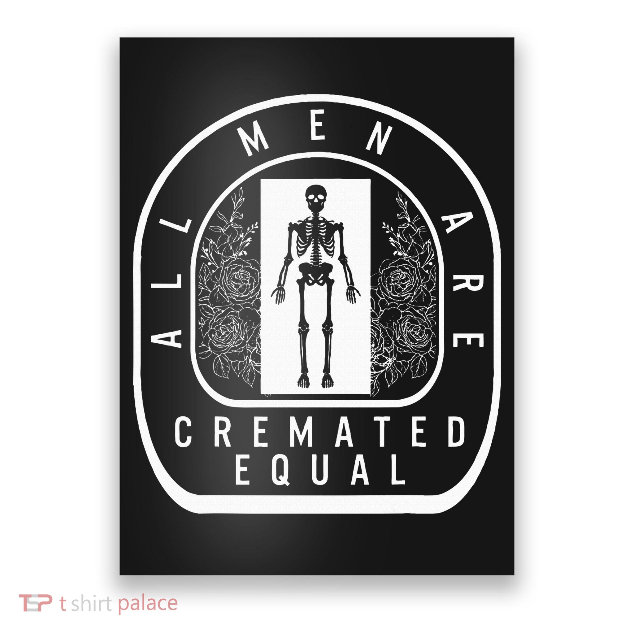 Embalmer All Cremated Equal Skeleton Mortician Director Poster