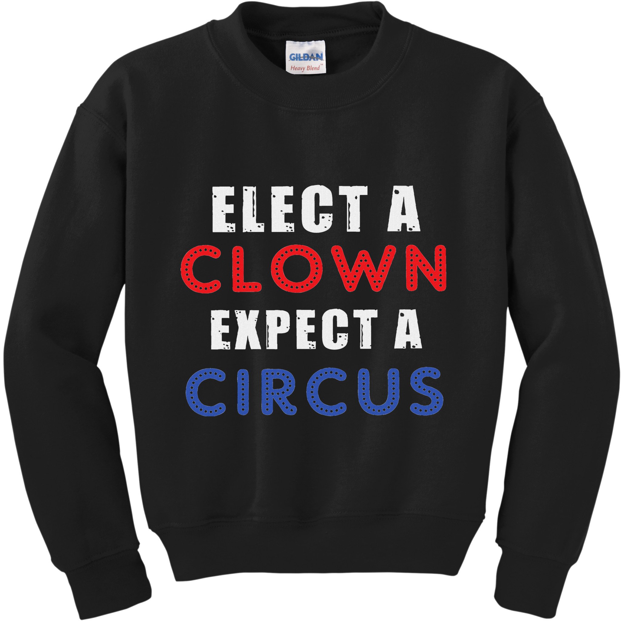 Elect A Clown Expect A Circus Design Anti Trump Kids Sweatshirt