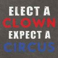 Elect A Clown Expect A Circus Design Anti Trump Cotton Canvas Backpack