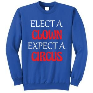 Elect A Clown Expect A Circus Funny Anti President Biden Meaningful Gift Tall Sweatshirt