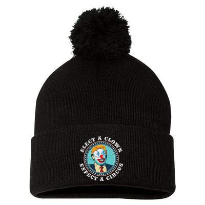 Elect A Clown Expect A Circus Anti Trump Pom Pom 12in Knit Beanie