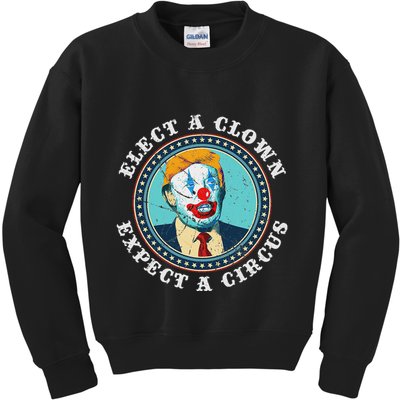 Elect A Clown Expect A Circus Anti Trump Kids Sweatshirt