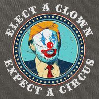 Elect A Clown Expect A Circus Anti Trump Cotton Canvas Backpack