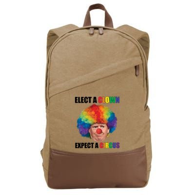 Elect A Clown Expect A Circus Cotton Canvas Backpack