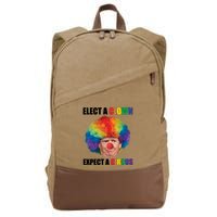 Elect A Clown Expect A Circus Cotton Canvas Backpack