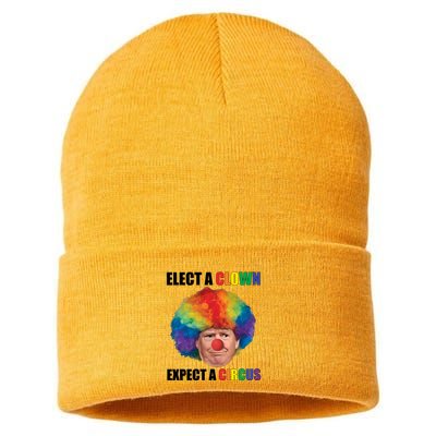 Elect A Clown Expect A Circus Sustainable Knit Beanie