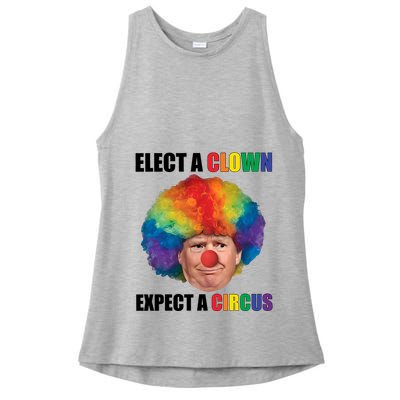 Elect A Clown Expect A Circus Ladies PosiCharge Tri-Blend Wicking Tank