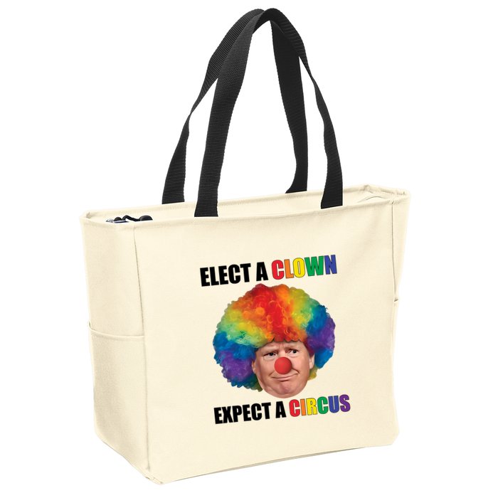 Elect A Clown Expect A Circus Zip Tote Bag