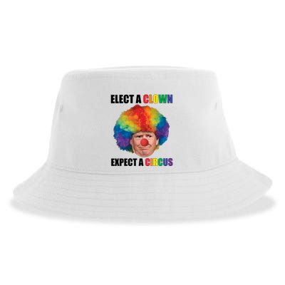 Elect A Clown Expect A Circus Sustainable Bucket Hat