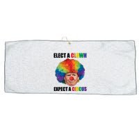 Elect A Clown Expect A Circus Large Microfiber Waffle Golf Towel