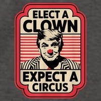 Elect A Clown Expect A Circus Impeach Trump Anti Trump Vector Backpack