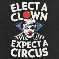 Elect A Clown Expect A Circus Impeach Trump Anti Trump 7 Panel Mesh Trucker Snapback Hat