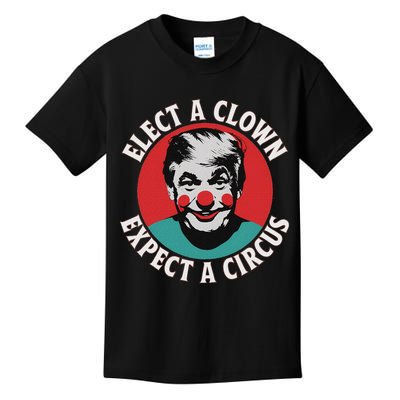 Elect A Clown Expect A Circus Impeach Trump Anti Trump  Kids T-Shirt