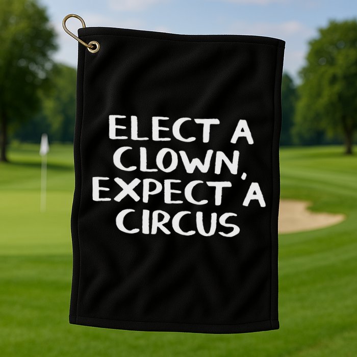 Elect A Clown Expect A Circus Golf Towel