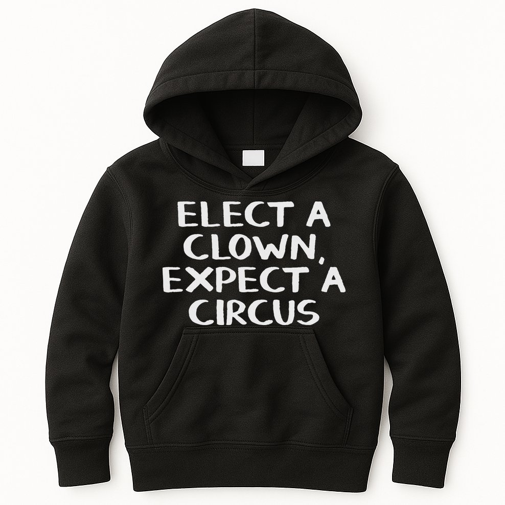 Elect A Clown Expect A Circus Kids Hoodie