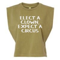 Elect A Clown Expect A Circus Garment-Dyed Women's Muscle Tee