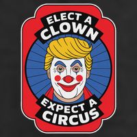 Elect A Clown Expect A Circus Impeach Trump Anti Trump  7 Panel Mesh Trucker Snapback Hat
