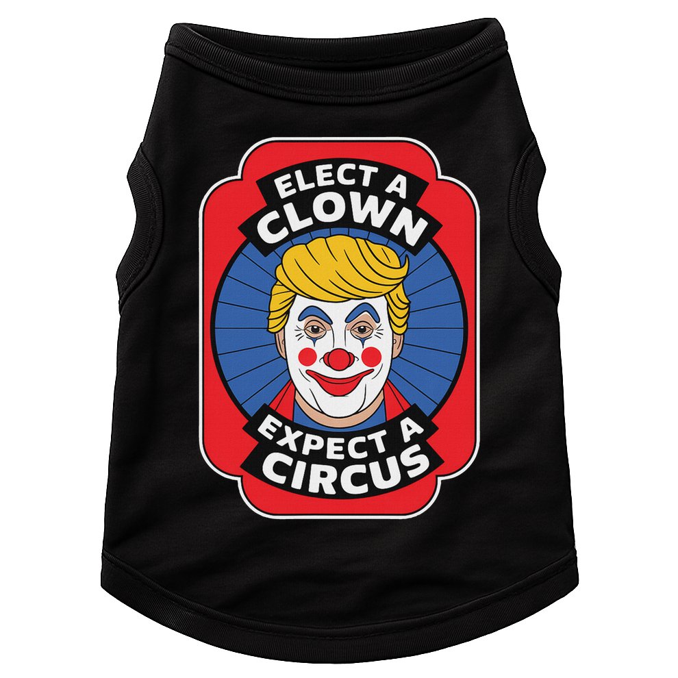 Elect A Clown Expect A Circus Impeach Trump Anti Trump  Doggie Tank
