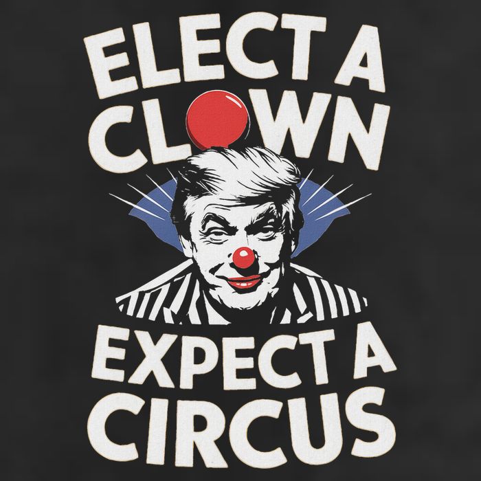 Elect A Clown Expect A Circus Impeach Trump Anti Trump  7 Panel Mesh Trucker Snapback Hat
