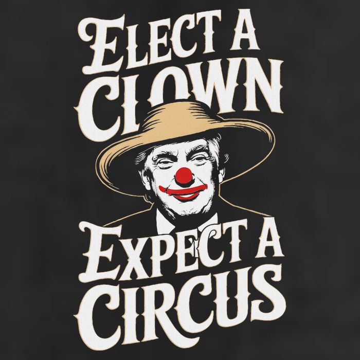 Elect A Clown Expect A Circus Impeach Trump Anti Trump 7 Panel Mesh Trucker Snapback Hat
