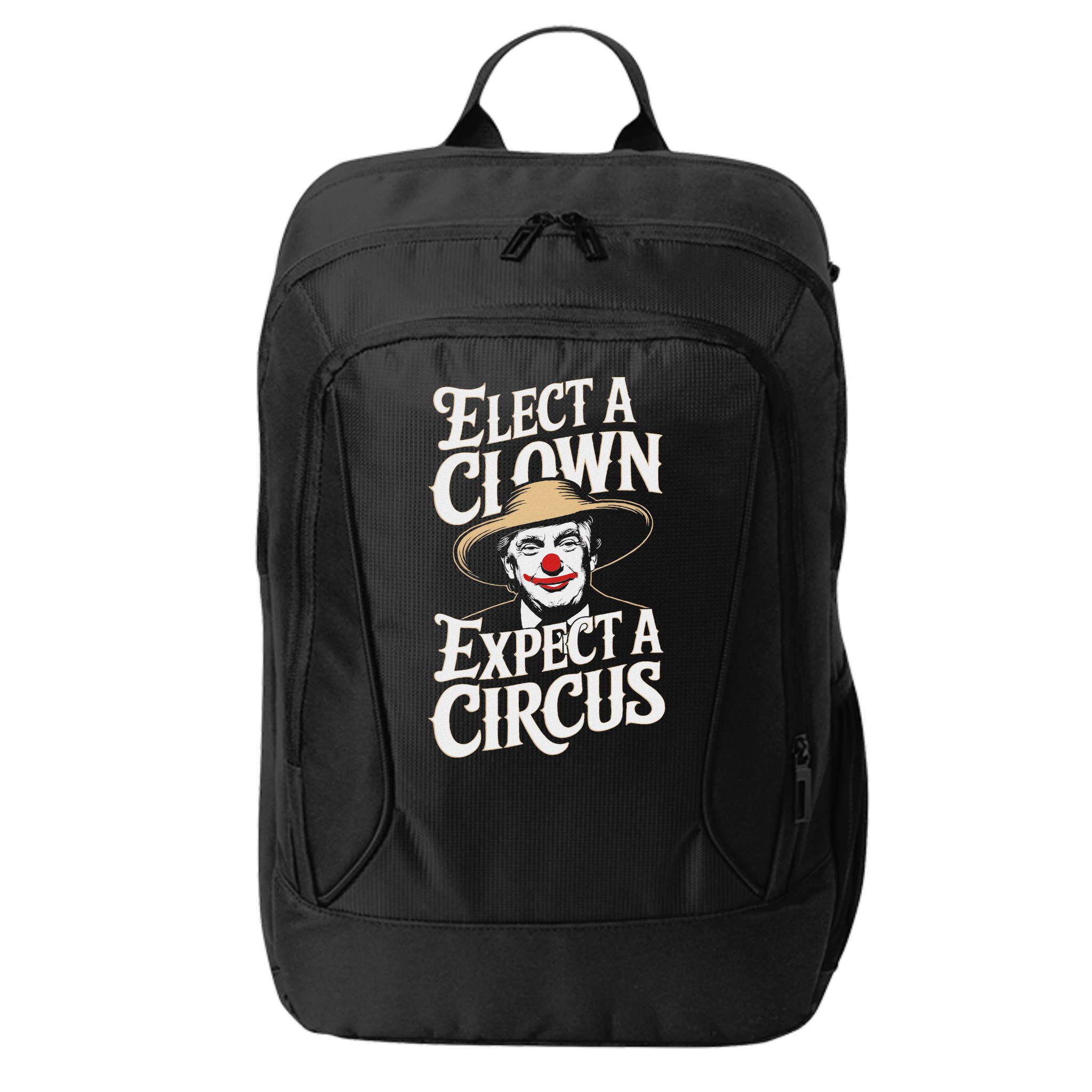 Elect A Clown Expect A Circus Impeach Trump Anti Trump City Backpack