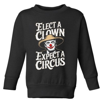 Elect A Clown Expect A Circus Impeach Trump Anti Trump Toddler Sweatshirt