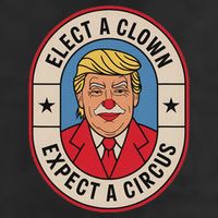 Elect A Clown Expect A Circus Impeach Trump Anti Trump  7 Panel Mesh Trucker Snapback Hat