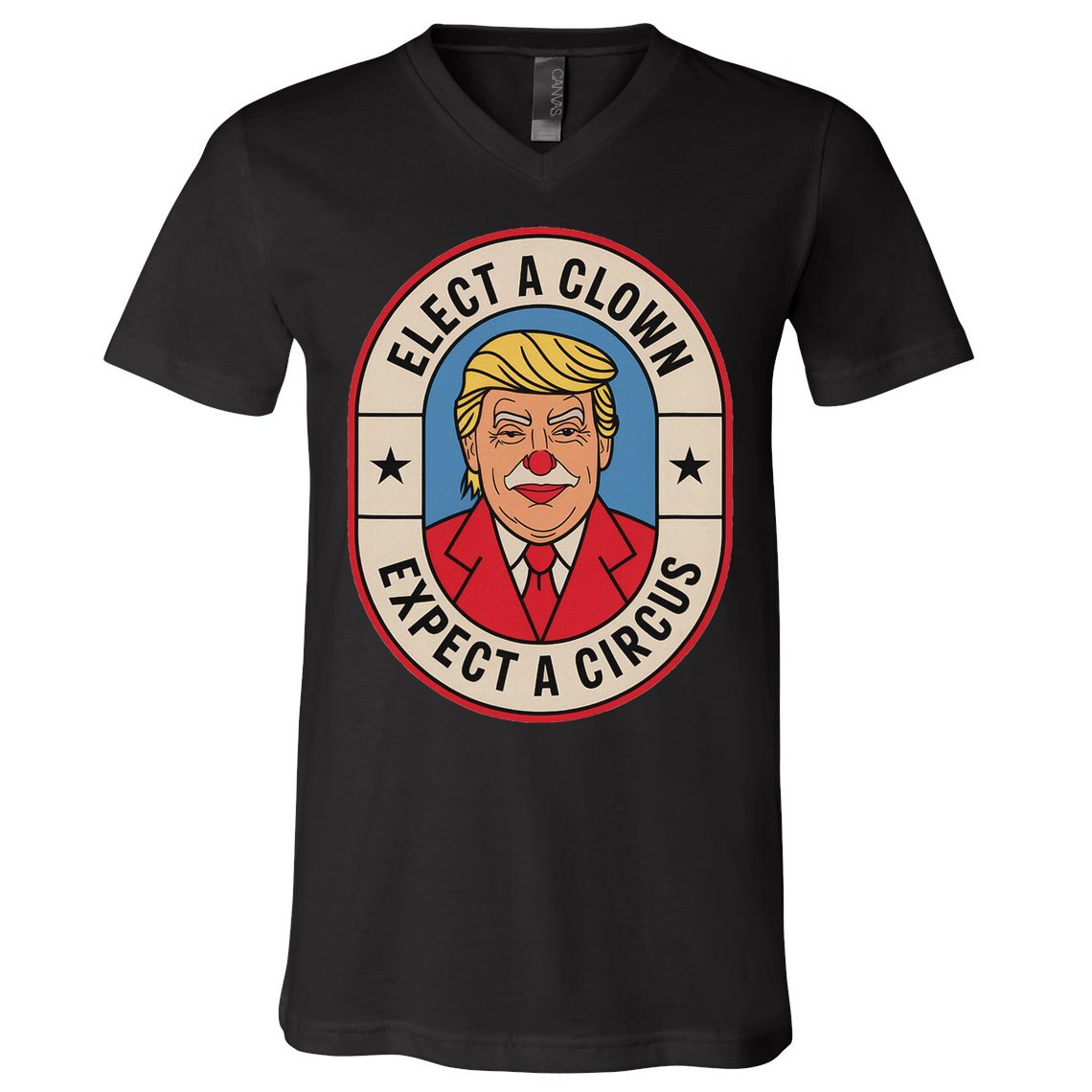 Elect A Clown Expect A Circus Impeach Trump Anti Trump  V-Neck T-Shirt