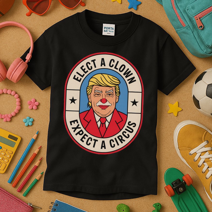 Elect A Clown Expect A Circus Impeach Trump Anti Trump  Kids T-Shirt