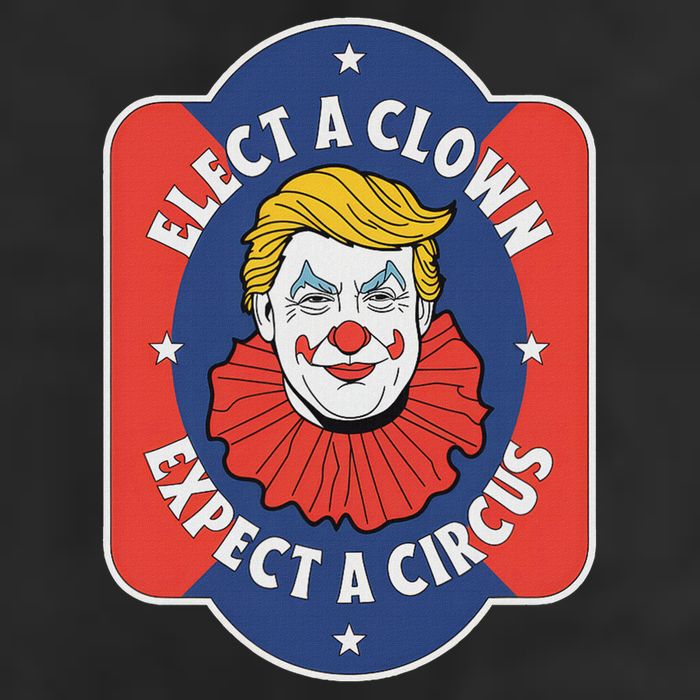Elect A Clown Expect A Circus Impeach Trump Anti Trump 7 Panel Mesh Trucker Snapback Hat