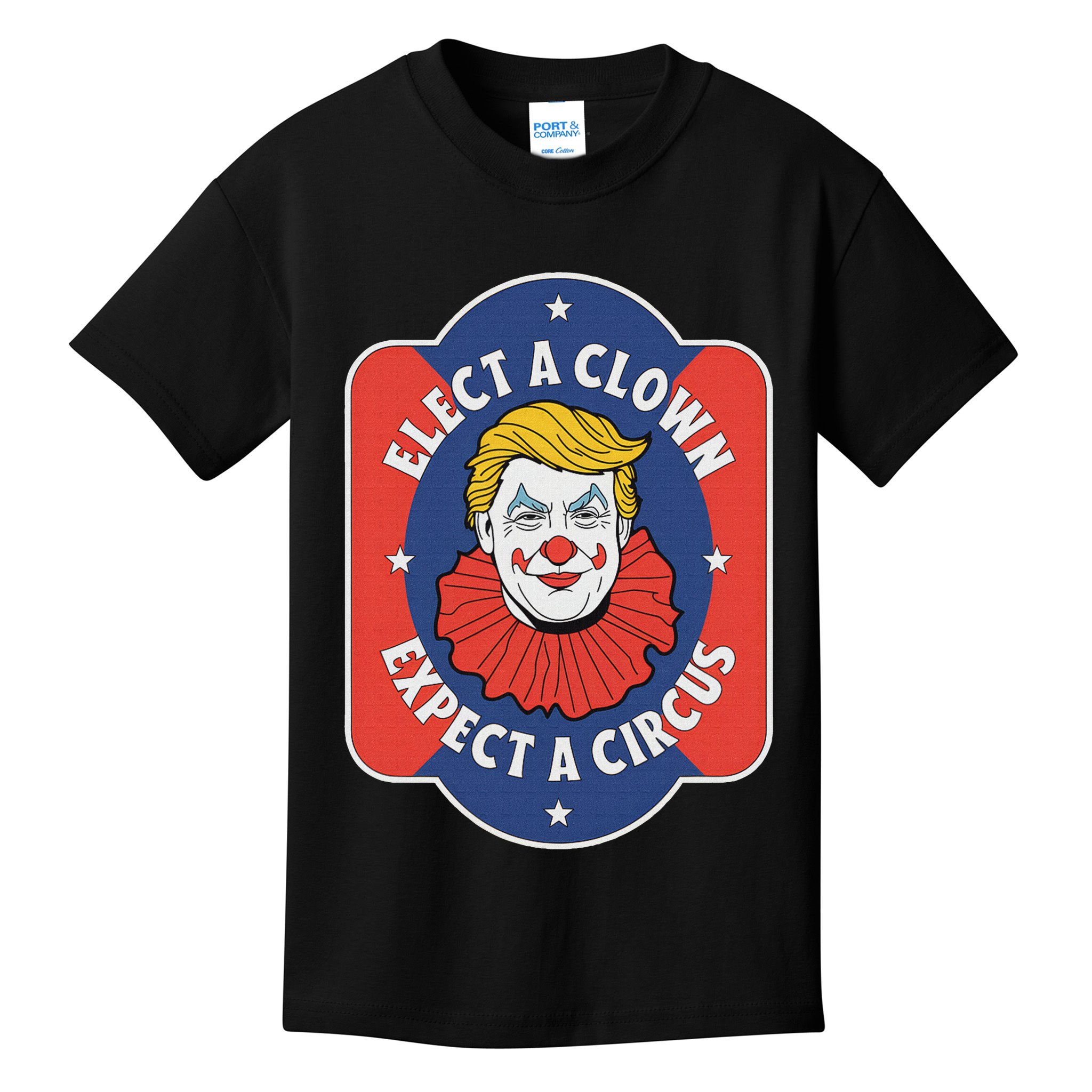 Elect A Clown Expect A Circus Impeach Trump Anti Trump Kids T-Shirt