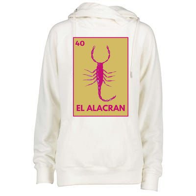 El AlacráN Card Mexican Lottery Card Funny Gift Womens Funnel Neck Pullover Hood