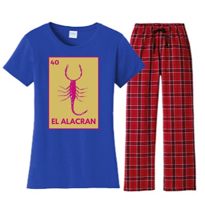 El AlacráN Card Mexican Lottery Card Funny Gift Women's Flannel Pajama Set