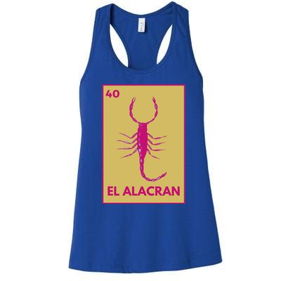 El AlacráN Card Mexican Lottery Card Funny Gift Women's Racerback Tank