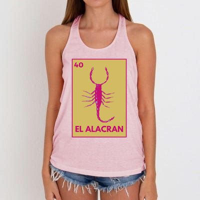 El AlacráN Card Mexican Lottery Card Funny Gift Women's Knotted Racerback Tank