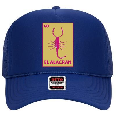 El AlacráN Card Mexican Lottery Card Funny Gift High Crown Mesh Back Trucker Hat