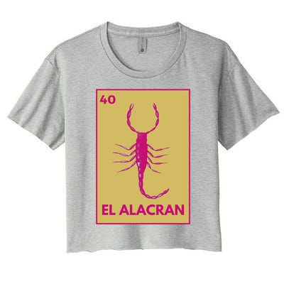 El AlacráN Card Mexican Lottery Card Funny Gift Women's Crop Top Tee