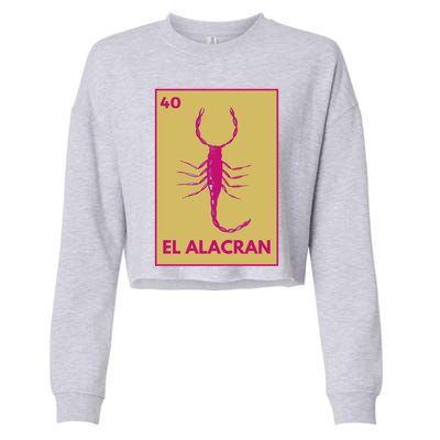 El AlacráN Card Mexican Lottery Card Funny Gift Cropped Pullover Crew