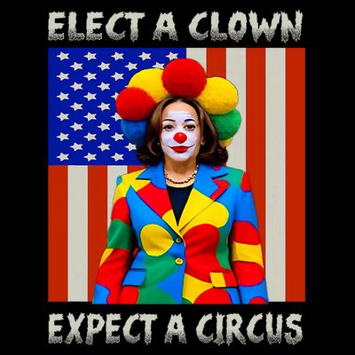 Elect A Clown Expect A Circus Anti Kamala Harris T-Shirt