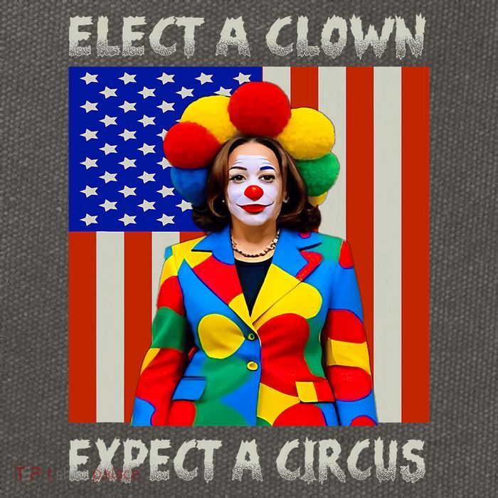 Elect A Clown Expect A Circus Anti Kamala Harris Cotton Canvas Backpack