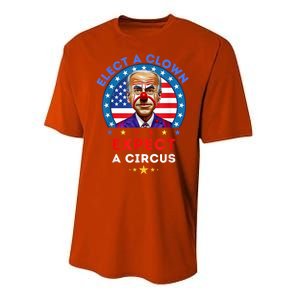 Elect A Clown Expect A Circus Funny Anti Biden Political Performance Sprint T-Shirt