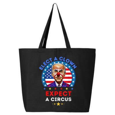 Elect A Clown Expect A Circus Funny Anti Biden Political 25L Jumbo Tote