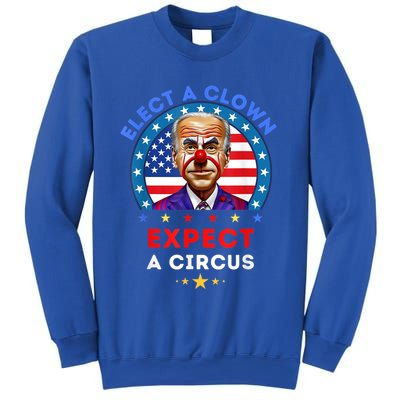 Elect A Clown Expect A Circus Funny Anti Biden Political Sweatshirt