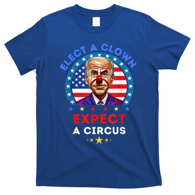 Elect A Clown Expect A Circus Funny Anti Biden Political T-Shirt