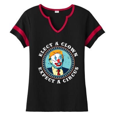 Elect A Clown Expect A Circus Antitrump Ladies Halftime Notch Neck Tee