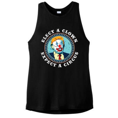 Elect A Clown Expect A Circus Antitrump Ladies PosiCharge Tri-Blend Wicking Tank