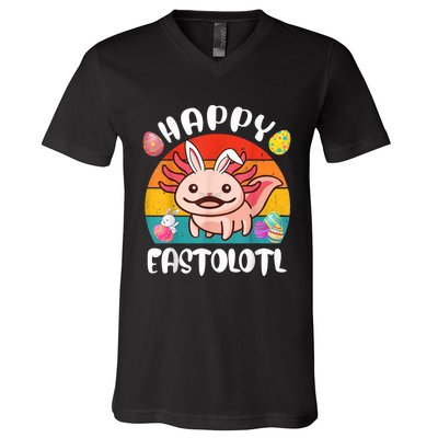 Easter Axolotl Cute Axolotl Easter Day V-Neck T-Shirt