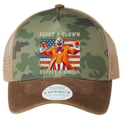 Elect A Clown Expect A Circus Usa Flag Legacy Tie Dye Trucker Hat
