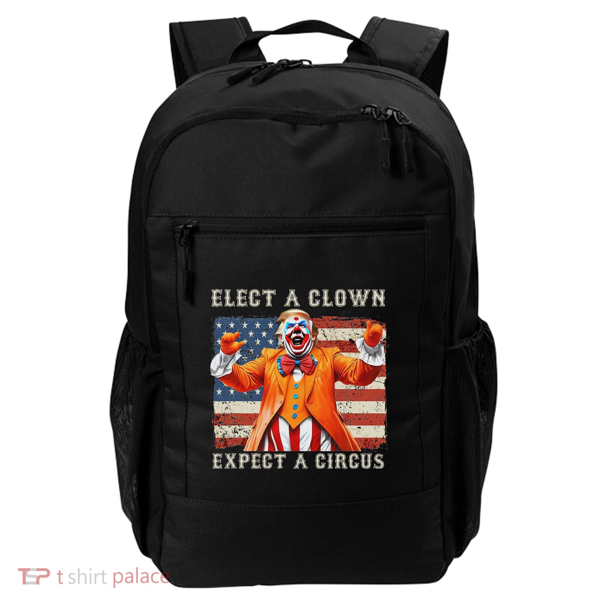 Elect A Clown Expect A Circus Usa Flag Daily Commute Backpack