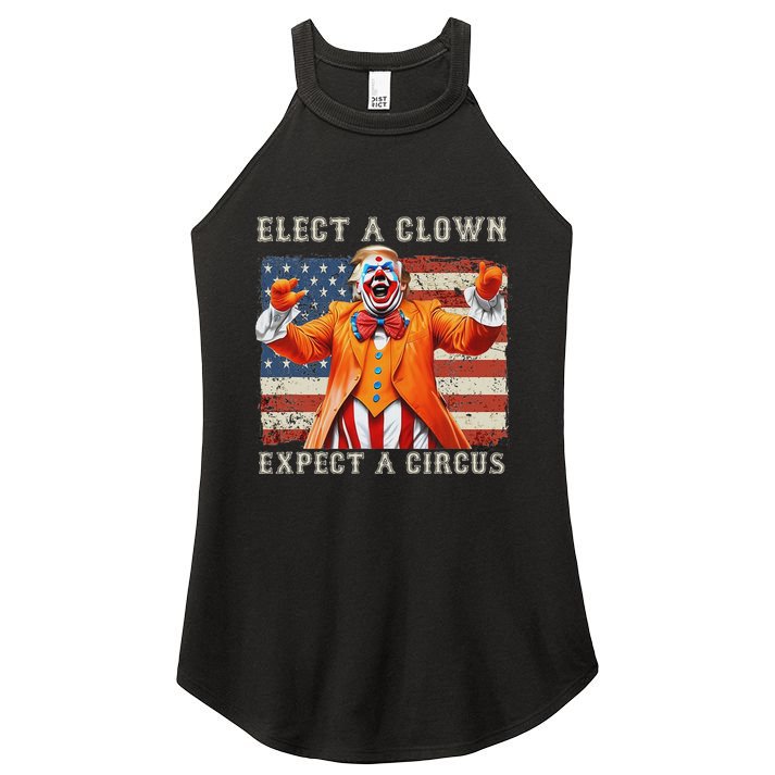 Elect A Clown Expect A Circus Usa Flag Women's Perfect Tri Rocker Tank